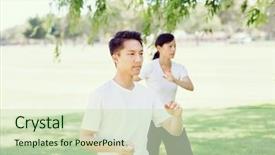  Presentation with ho chi minh - Colorful PPT theme enhanced with emotional spirituality - people practicing thai chi backdrop and a  colored foreground