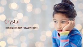  Presentation with sad girl - Cool new PPT theme with emotions concept - sad and disappointed backdrop and a lemonade colored foreground