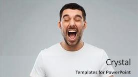  Presentation with emotions - Slide deck consisting of paranoia - emotions stress madness and people background and a light gray colored foreground