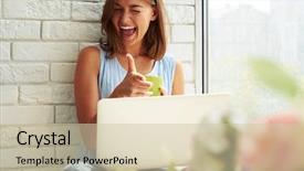  Presentation with emotions - Beautiful presentation design featuring emotions while having a conversation backdrop and a  colored foreground