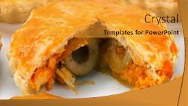  Presentation with snack - Slide set consisting of empada-brazilian-snack-pie background and a  colored foreground