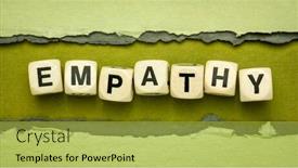  Presentation with empathy - Presentation design having empathy-word-abstract-in-wood background and a gold colored foreground