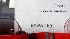  Presentation with empathy - Presentation theme having empathy-word-written background and a white colored foreground