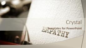  Presentation with empathy - Slides featuring empathy-word-written background and a sky blue colored foreground