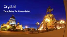  Presentation with saint - Theme enhanced with emperor nicholas i saint-petersburg background and a navy blue colored foreground