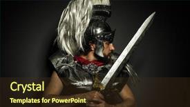  Presentation with roman army - Presentation having empire roman centurion with armor background and a tawny brown colored foreground