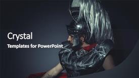  Presentation with armor - Audience pleasing slide set consisting of empire roman centurion with armor backdrop and a dark gray colored foreground