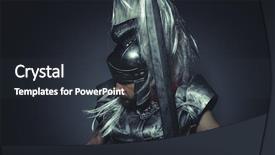  Presentation with roman soldier - Slide set having empire roman centurion with armor background and a dark gray colored foreground