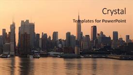  Presentation with empire state building - Amazing slide set having empire state building at sunrise backdrop and a  colored foreground