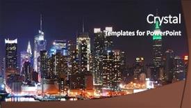  Presentation with empire state building night - Slides consisting of empire state building new york background and a dark gray colored foreground