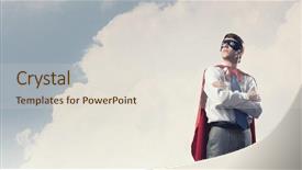  Presentation with super mario game - PPT theme enhanced with emploi - young confident super businessman background and a lemonade colored foreground