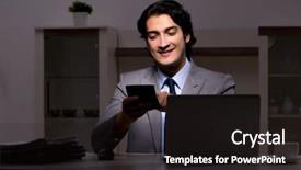  Presentation with employee anniversary work office - PPT layouts enhanced with employee and too much work background and a wine colored foreground