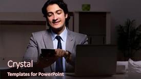  Presentation with work - Beautiful presentation design featuring employee and too much work backdrop and a wine colored foreground