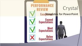  Presentation with review - Slides featuring employee-annual-performance-review-concept background and a blonde colored foreground