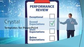  Presentation with review - PPT layouts having employee-annual-performance-review-concept background and a light blue colored foreground