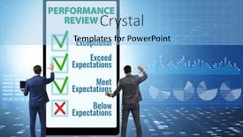  Presentation with review - PPT theme enhanced with employee-annual-performance-review-concept background and a light blue colored foreground