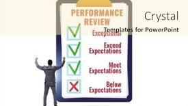  Presentation with review - Presentation theme with employee-annual-performance-review-concept background and a blonde colored foreground