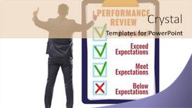  Presentation with review - Slide deck enhanced with employee-annual-performance-review-concept background and a lemonade colored foreground