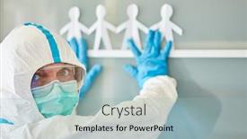  Presentation with cut - Audience pleasing PPT layouts consisting of employee-attaches-paper-cut backdrop and a light blue colored foreground