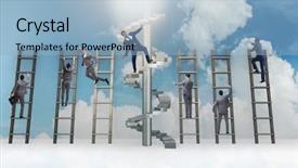  Presentation with employee service anniversary - Amazing PPT layouts having employee being fired and falling backdrop and a  colored foreground