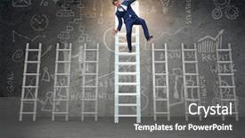  Presentation with career - PPT layouts featuring employee being fired and falling background and a gray colored foreground