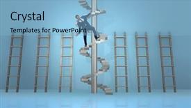  Presentation with career dewelopment - Cool new slides with employee being fired and falling backdrop and a light blue colored foreground