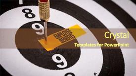 Presentation with employee benefits - PPT theme with employee benefits background and a tawny brown colored foreground