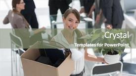  Presentation with new office - Cool new theme with employee coming to office first backdrop and a gray colored foreground