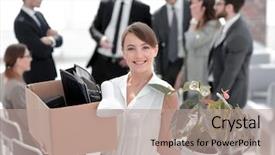  Presentation with fire alarm office - Presentation featuring employee coming to office first background and a coral colored foreground