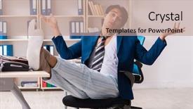  Presentation with code - Slide set featuring dress code - employee coming to work straight background and a coral colored foreground