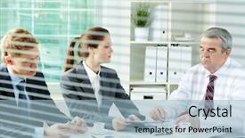  Presentation with maori new zealand native bush - Colorful presentation theme enhanced with employee communication - portrait of busy people discussing backdrop and a  colored foreground