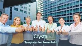  Presentation with successful group of surgeons - Cool new slide set with employee congratulations - successful group of business people backdrop and a ocean colored foreground