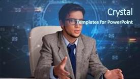  Presentation with connections - Audience pleasing presentation design consisting of employee database - manager in front backdrop and a  colored foreground