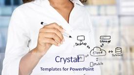  Presentation with web - Colorful PPT theme enhanced with employee database - woman who is designing backdrop and a sky blue colored foreground