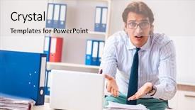  Presentation with food - Beautiful PPT theme featuring employee eating food with cockroaches backdrop and a lemonade colored foreground