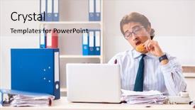  Presentation with food - Presentation theme having employee eating food with cockroaches background and a lemonade colored foreground