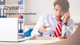  Presentation with healthy eating food photography - PPT layouts featuring employee eating food with cockroaches background and a lemonade colored foreground