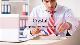  Presentation with healthy eating food photography - Audience pleasing presentation design consisting of employee eating food with cockroaches backdrop and a coral colored foreground