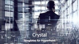  Presentation with office mix of people - Slides enhanced with employee efficiency - another late night in office background and a ocean colored foreground