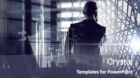  Presentation with late - Slides enhanced with employee efficiency - another late night in office background and a ocean colored foreground