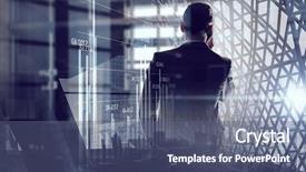  Presentation with office mix of people - Slides enhanced with employee efficiency - another late night in office background and a ocean colored foreground