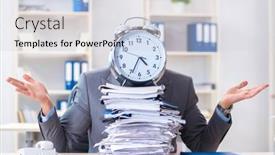  Presentation with employee - PPT layouts enhanced with employee-failing-to-meet-tax background and a sky blue colored foreground