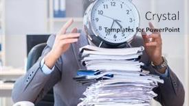  Presentation with employee - PPT theme having employee-failing-to-meet-tax background and a light blue colored foreground