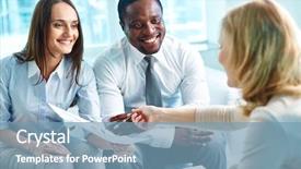  Presentation with data meeting - Colorful slide set enhanced with employee friendly - young businesswoman explaining her partners backdrop and a  colored foreground