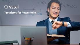  Presentation with late - PPT theme with employee handbook - financial specialist working late background and a gray colored foreground