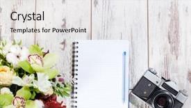  Presentation with planning - Presentation having employee handbook - notebook camera with pen background and a white colored foreground