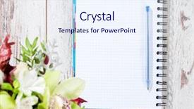  Presentation with planning - Amazing slide deck having employee handbook - notebook with pen for planning backdrop and a sky blue colored foreground