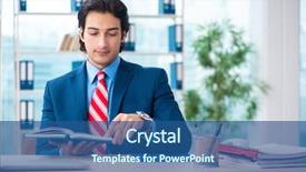  Presentation with whiteboard kids - Amazing presentation theme having employee handbook - young handsome businessman in front backdrop and a ocean colored foreground