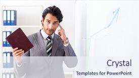  Presentation with whiteboard kids cute - Colorful presentation theme enhanced with employee handbook - young handsome businessman in front backdrop and a sky blue colored foreground