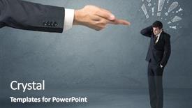  Presentation with last - Amazing PPT layouts having employee in trouble getting last backdrop and a  colored foreground